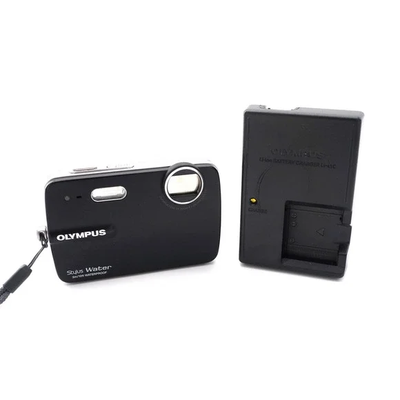 Vtg Olympus Stylus Black 550WP 10MP Digital Camera Digi Point Shoot Tested Y2k - Picture 3 of 10